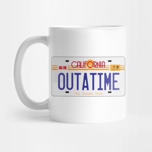 OUTATIME License Plate Mug